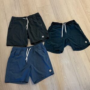 Vuori Men's Athletic Shorts in Black and Navy